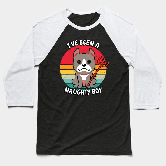 ive been a naughty boy - grey dog Baseball T-Shirt by Pet Station